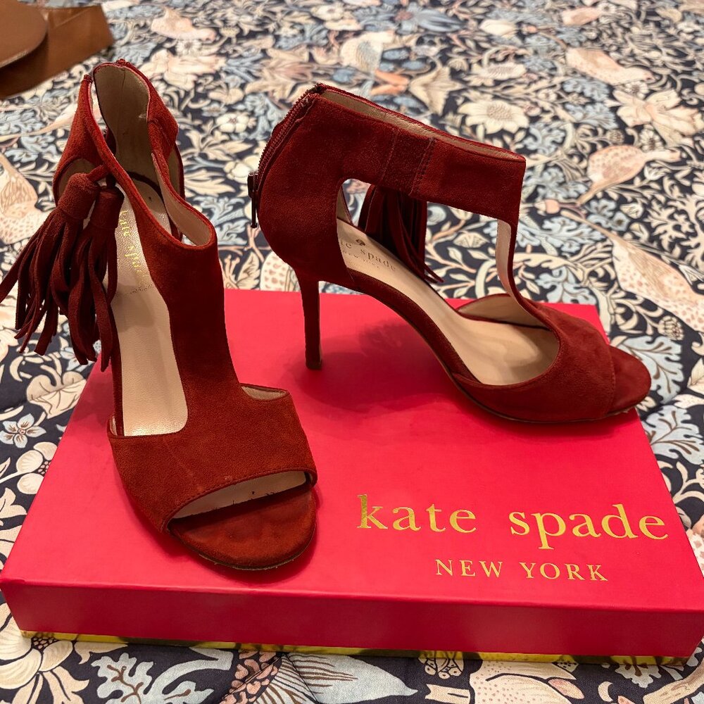 NWT Kate Spade Inga suede heels